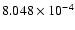 $ 8.048\times 10^{ -4}$