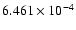 $ 6.461\times 10^{ -4}$