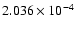 $ 2.036\times 10^{ -4}$