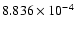 $ 8.836\times 10^{ -4}$