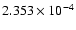$ 2.353\times 10^{ -4}$
