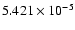 $ 5.421\times 10^{ -5}$