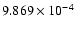 $ 9.869\times 10^{ -4}$