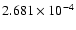 $ 2.681\times 10^{ -4}$