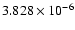 $ 3.828\times 10^{ -6}$