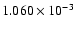 $ 1.060\times 10^{ -3}$