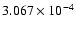 $ 3.067\times 10^{ -4}$