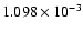 $ 1.098\times 10^{ -3}$