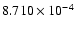 $ 8.710\times 10^{ -4}$
