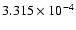 $ 3.315\times 10^{ -4}$