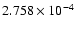 $ 2.758\times 10^{ -4}$