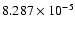 $ 8.287\times 10^{ -5}$