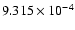 $ 9.315\times 10^{ -4}$
