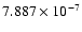 $ 7.887\times 10^{ -7}$