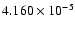 $ 4.160\times 10^{ -5}$