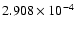 $ 2.908\times 10^{ -4}$