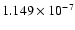 $ 1.149\times 10^{ -7}$
