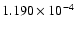 $ 1.190\times 10^{ -4}$