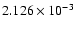 $ 2.126\times 10^{ -3}$