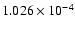 $ 1.026\times 10^{ -4}$