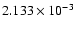 $ 2.133\times 10^{ -3}$