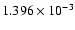 $ 1.396\times 10^{ -3}$