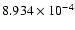 $ 8.934\times 10^{ -4}$