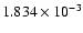 $ 1.834\times 10^{ -3}$