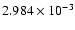 $ 2.984\times 10^{ -3}$