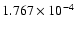 $ 1.767\times 10^{ -4}$