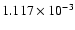 $ 1.117\times 10^{ -3}$