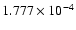 $ 1.777\times 10^{ -4}$