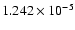 $ 1.242\times 10^{ -5}$