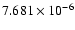 $ 7.681\times 10^{ -6}$
