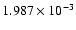 $ 1.987\times 10^{ -3}$
