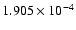 $ 1.905\times 10^{ -4}$