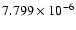 $ 7.799\times 10^{ -6}$