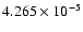 $ 4.265\times 10^{ -5}$