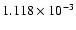 $ 1.118\times 10^{ -3}$