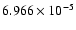 $ 6.966\times 10^{ -5}$