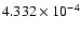 $ 4.332\times 10^{ -4}$