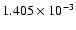 $ 1.405\times 10^{ -3}$