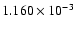 $ 1.160\times 10^{ -3}$