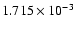 $ 1.715\times 10^{ -3}$