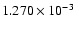$ 1.270\times 10^{ -3}$