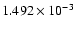 $ 1.492\times 10^{ -3}$