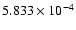 $ 5.833\times 10^{ -4}$