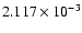 $ 2.117\times 10^{ -3}$