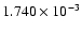 $ 1.740\times 10^{ -3}$