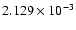 $ 2.129\times 10^{ -3}$